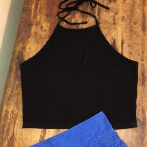 Abercrombie & Fitch Skirts - Abercrombie & Fitch Black Crop-top & Blue Skirt Abercrombie & Fitch Skirts - Abercrombie & Fitch Black Crop-top & Blue Skirt